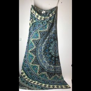 100% Organic Cotton Green Floral Summer Dress